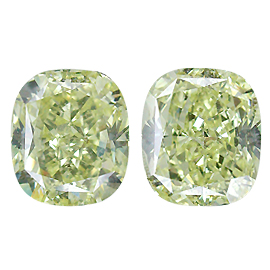 6.13 ct Cushion Cut Diamond : Fancy Light Yellow / SI1