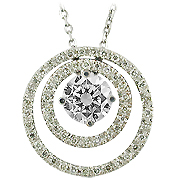 14K White Gold 0.77cttw Diamond Pendant