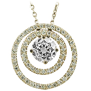 14K Yellow Gold 0.77cttw Diamond Pendant