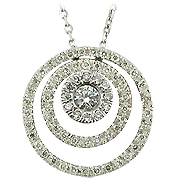 14K White Gold 0.40cttw Diamond Pendant