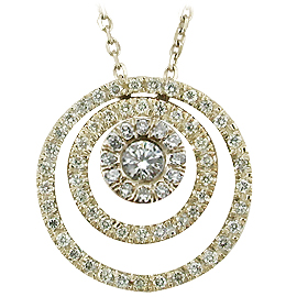 14K Yellow Gold Drop Pendant : 0.40 cttw Diamonds