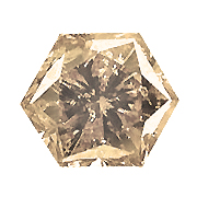 1.55 ct Hexagon Diamond : Fancy Champagne / I1