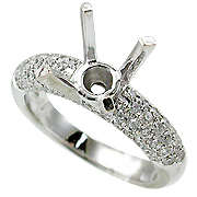 18K White Gold 0.90cttw Diamond Setting