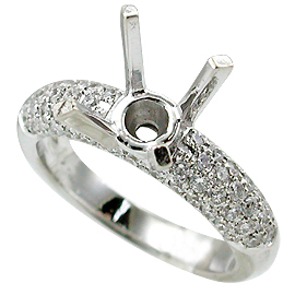 18K White Gold Multi Stone Setting : 0.90 cttw Diamonds