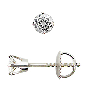 14K White Gold 0.20cttw Diamond Earrings