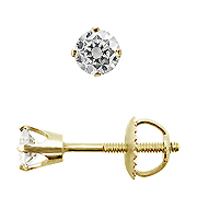 14K Yellow Gold 0.20cttw Diamond Earrings