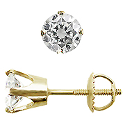 14K Yellow Gold 1.50cttw Diamond Earrings