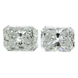 1.01 cttw Pair of Radiant Natural Diamonds : F / SI1