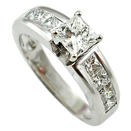 18K White Gold Multi Stone Ring : 1.00 cttw Diamonds