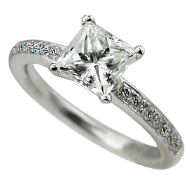18K White Gold Multi Stone Ring : 1.15 cttw Diamonds