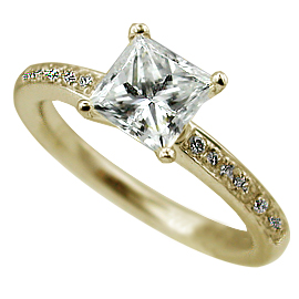 18K Yellow Gold Multi Stone Ring : 1.15 cttw Diamonds