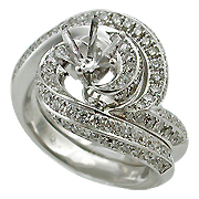 Platinum 1.70cttw Diamond Setting