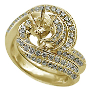 18K Yellow Gold 1.40cttw Diamond Setting