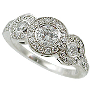 18K White Gold 0.83cttw Diamond Ring