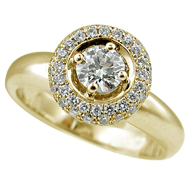 18K Yellow Gold Multi Stone Ring : 0.84 cttw Diamond