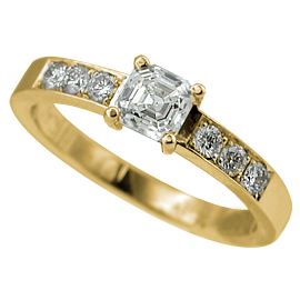 18K Yellow Gold Multi Stone Ring : 0.71 cttw Diamonds
