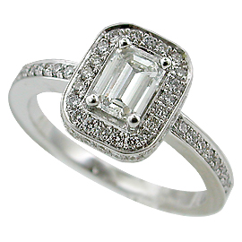 18K White Gold Multi Stone Ring : 0.95 cttw Diamond