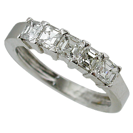 18K White Gold Multi Stone Ring : 0.75 cttw Diamonds