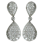 18K White Gold 0.90cttw Diamond Earrings