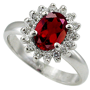 14K White Gold 1.16cttw Ruby & Diamond Ring