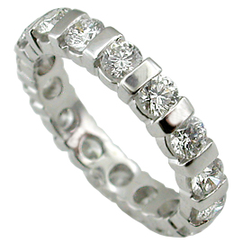 18K White Gold Band : 2.00 cttw Diamonds