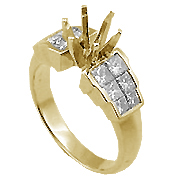 18K Yellow Gold Multi Stone Setting : 1.00 cttw Diamonds