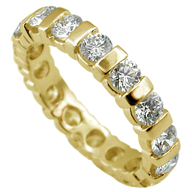 18K Yellow Gold Band : 1.50 cttw Diamonds