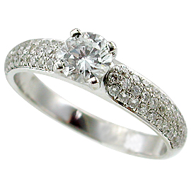 18K White Gold Multi Stone Ring : 0.95 cttw Diamond