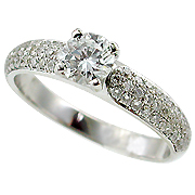 18K White Gold 0.95cttw Diamond Ring