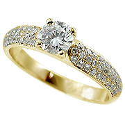 18K Yellow Gold 0.95cttw Diamond Ring