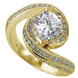 18K Yellow Gold Multi Stone Ring : 2.00 cttw Diamonds