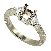 18K White Gold 0.40cttw Diamond Setting