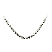 14K White Gold Diamond Cut Ball Chain