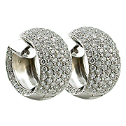 18K White Gold 2.80cttw Diamond Earrings