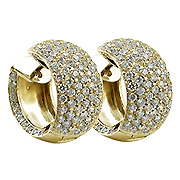 18K Yellow Gold 2.80cttw Diamond Earrings