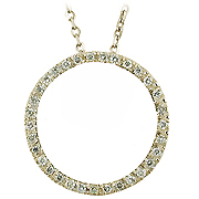 14K Yellow Gold 0.16cttw Diamond Pendant