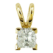 18K Yellow Gold 0.75ct Diamond Pendant