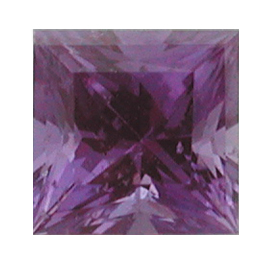 0.82 ct Princess Cut Sapphire : Fine Purple