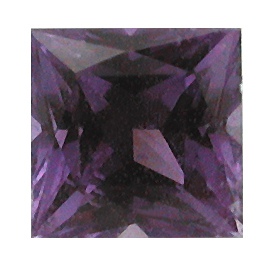 0.91 ct Princess Cut Sapphire : Rich Purple