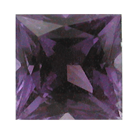 0.91 ct Rich Purple Princess Cut Natural Sapphire