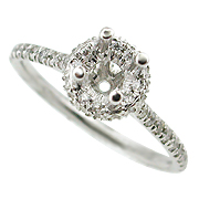 18K White Gold 0.35cttw Diamond Setting