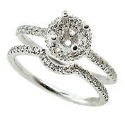 18K White Gold 0.45cttw Diamond Setting