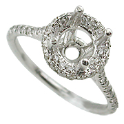 18K White Gold 0.45cttw Diamond Setting