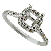 18K White Gold 0.40cttw Diamond Setting