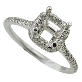 18K White Gold Multi Stone Setting : 0.40 cttw Diamonds