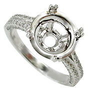 18K White Gold 0.52cttw Diamond Setting