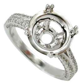 18K White Gold Multi Stone Setting : 0.52 cttw Diamonds