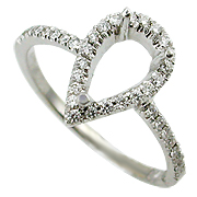 18K White Gold 0.24cttw Diamond Setting