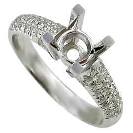 18K White Gold Multi Stone Setting : 0.46 cttw Diamonds