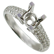 18K White Gold 0.46cttw Diamond Setting